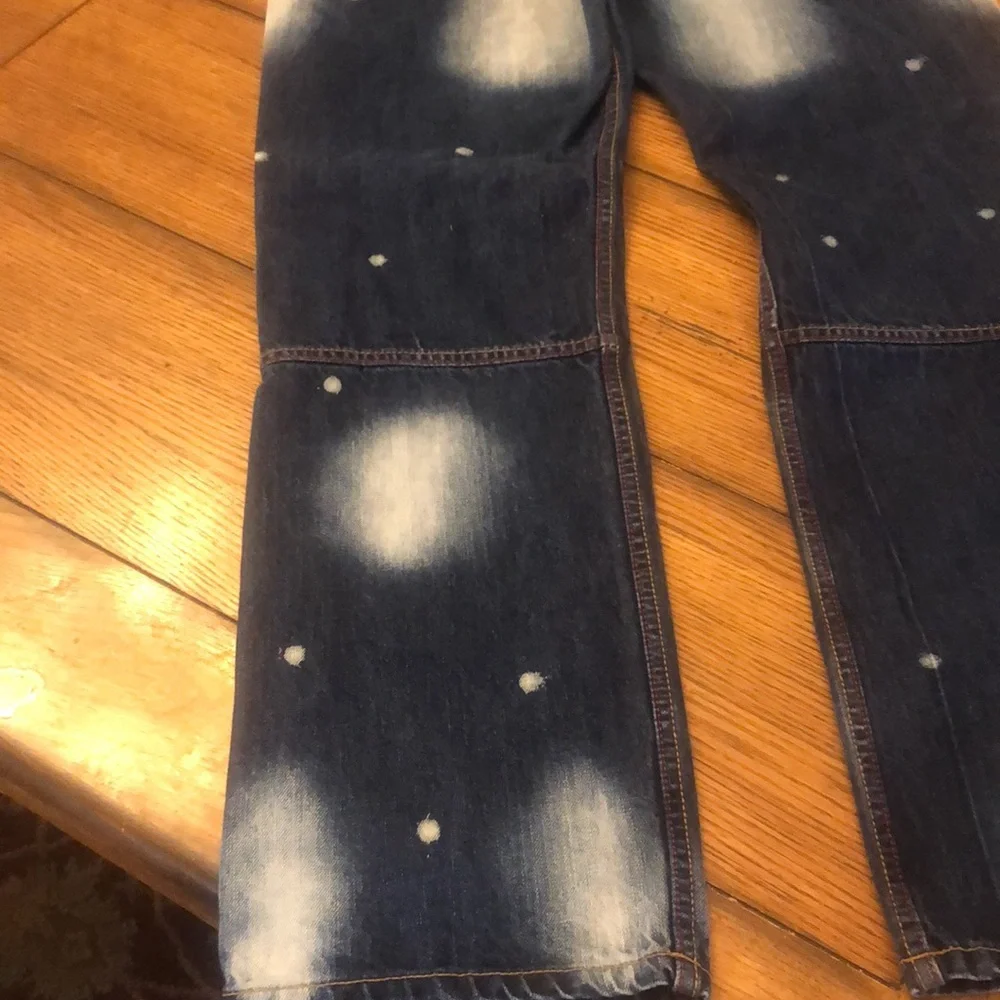 Mens Encrypted Jeans 38 x 31 Denim Distress Bleached - Picture 10 of 15